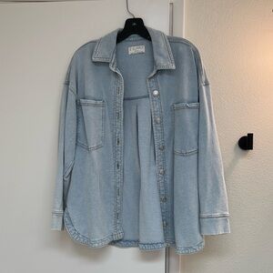 Z Supply All Day Knit Denim Jacket/Shirt, Size S